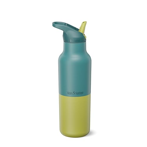 Klean Kanteen Rise Classic Insulated Water Bottle - Keep Drinks Cold for 42 Hours - Stainless Steel - Insulated Water Bottle - Leakproof - Flip Seal Sport Cap - 16 oz - Brittany Kaleidoscope