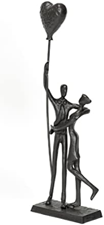 SENNESY Handcrafted Iron Sculpture - Romantic Gift for Weddings and Anniversaries - Gift for Him and Her (Style 3)