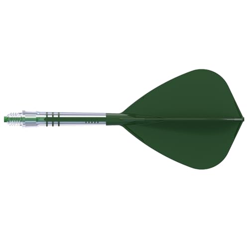 CUESOUL ROST T19 Carbon Integrated Dart Shaft and Flight,Kite Shape,Set of 3, dark green flight--green shaft--size 5 - Image 3
