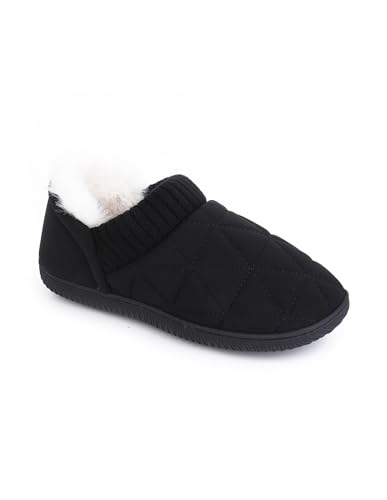 Women's Fashion Men Plush Fleece Lined&Scuff Soles, Warm House Shoes, Non-Slip Slippers for Bedroom, Living Room, Outdoor