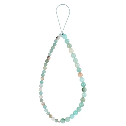 Trinkrittey Handmade Natural Stone Phone Lanyard Wrist Straps Gem Stones Beaded Phone Charm Beaded Phone Lanyard Wrist Strap Anti-Lost Lanyard String for Keychain Phone Hanging Accessories