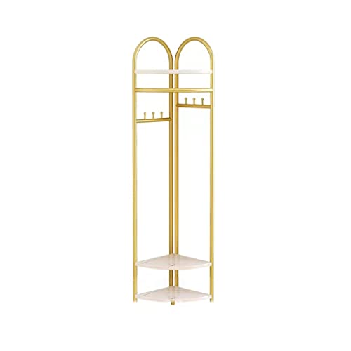 Perchero de Metal para Colgar Zapatos, Perchero de pie para Entrada de casa, Perchero Dorado para Suelo, Armario, Muebles para el hogar (D como se Muestra)