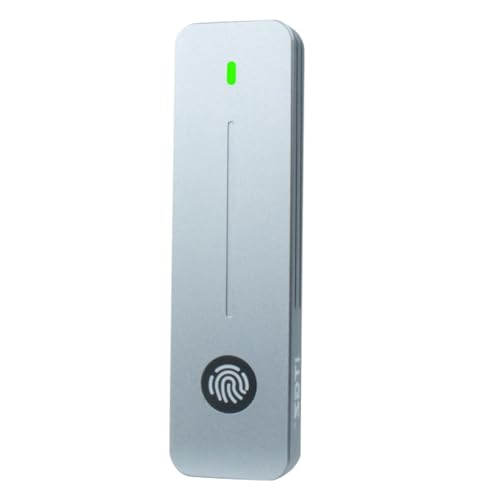 GETBSTOOP M.2 NVMe SATA Portable SSD Case 10Gbps Fingerprint Encrypted External Enclosure Box M-Key B +M Key SSD Hard Drive Case for 2230 2242 2280 SSD
