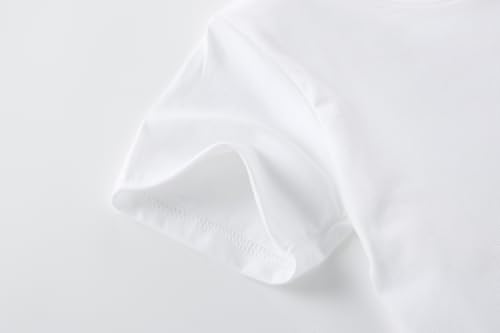 AMIYAN Toddler T Shirts Boys Girls Basic Tee Summer Cotton T-Shirts Crewneck Short Sleeve Shirts for Kids 2-7Y4