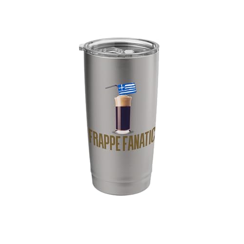 Frappe Fanatic Greek Flag Coffee Stainless Steel Insulated Tumbler