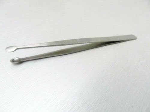 Tweezers Round Tips Hollow Shape Parts Holding Handling Hobby & Crafts 6-1/4" SS By JTS
