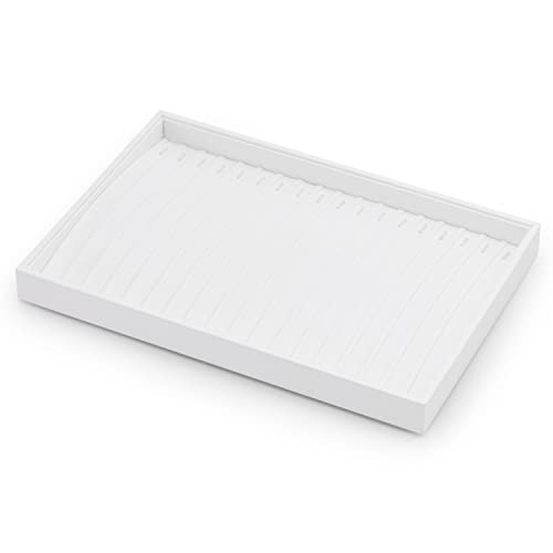 Oirlv PU Leather Jewellery Tray Stackable Jewellery Storage Tray Jewellery Trays for Necklace Pendant Long chains Display and Organiser - Image 2