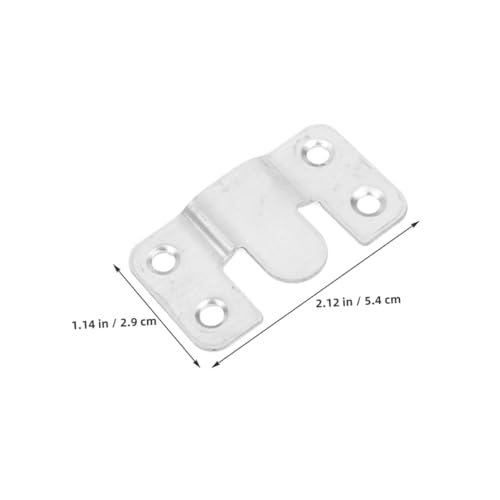 Image of 20pcs Heavy Duty Stainless Steel Wall Mount Brackets Durable Picture Hanging Clips for Mirrors Art Display Versatile Installation Hardware for Home Decor