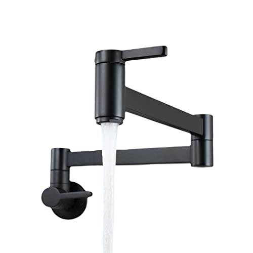 Robinet de cuisine en laiton HJMMHX avec bras oscilant double pour évier