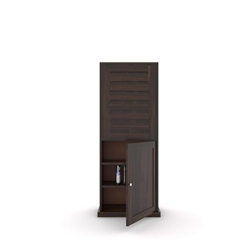 Image of SUNCOM Sheesham Wood Study Desk with Bookself & Storage Cabinet - Wooden Study Table with Cupboard - Study Table for Students Wooden (Walnut Finish)