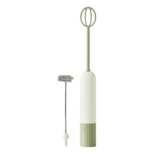 Espumador de leche | Batidora eléctrica portátil con 2 cabezales de batidor | Mezclador de bebidas desmontable - para leche, bebida, huevo, té, crema, chocolate y otras bebidas