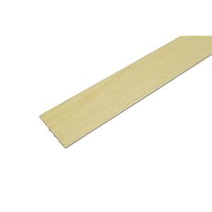 Dalsys overgangsprofiel plat 40mm x 90cm voor schroeven incl. bevestigingsmateriaal, gemaakt van licht esdoorn aluminium