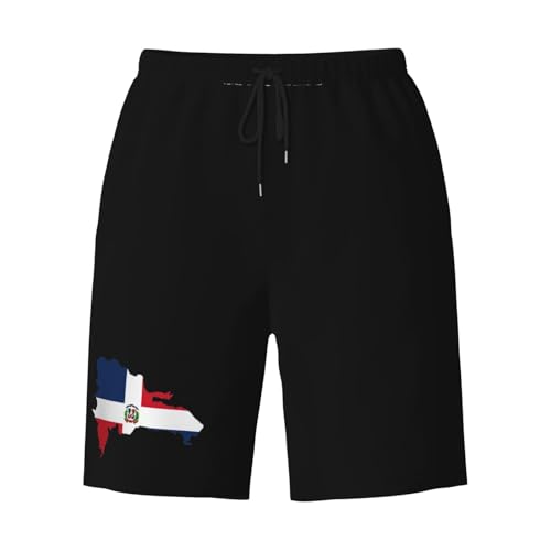 Flag of The Dominican Republic Men's Quick-Dry Board Shorts 7" - Swim Trunks Summer Hawaii Beach3