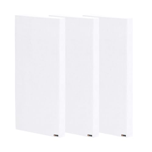 Image of Timber Acoustics | Sound Absorption Panels | Sound proofing for Room | Rockwool | Room Acoustics & Soundproofing | Noise Absorber for Home | 2' x 4' x 3 inch [SET OF 3] NRC > 0.90 (White)