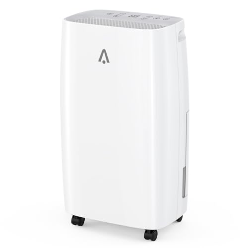 Dehumidifiers for Home 12L/Day 2.5L Water Tank Child Lock Laundry Drying Sleep Mode 24H Timer Humidity Display & Control Energy Efficient Portable Quiet Electric Compressor for Damp Mould Bedroom