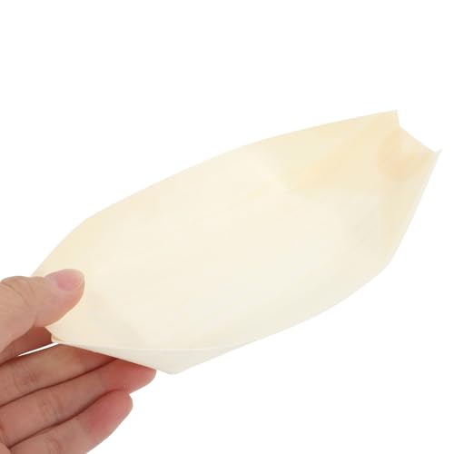 Barquettes à sushis en bois pour buffets de réception chic - 5