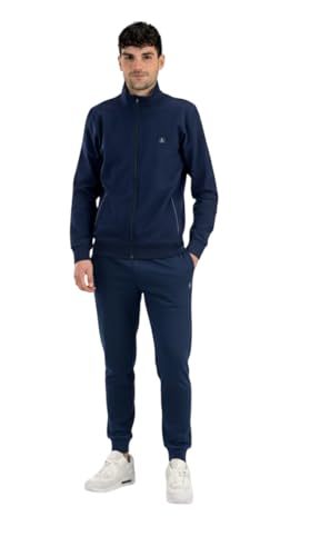 NavyBlue Yacht Tuta Uomo Invernale in Cotone Felpato Full Zip.