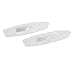 uxcell 2pcs White Plastic Clip-on Reflective Warning Reflector for Bike Bicycle