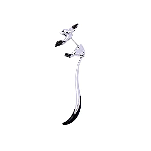 1 Pcs Brass Cute Fox Drop Earrings For Women Girls Copper Alloy Exquisite Ear Student Accessories Jewelry (Platinum Color) #TOP4