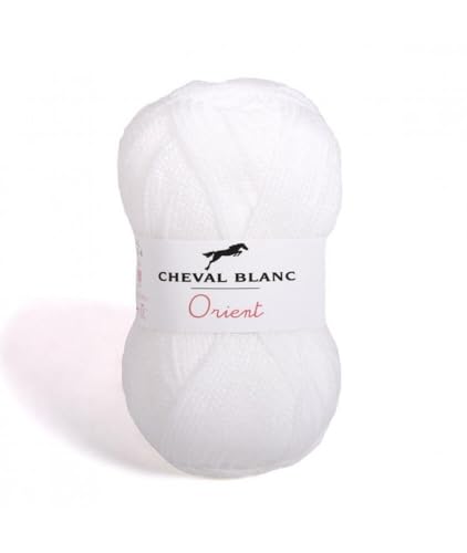 Laines Cheval Blanc - ORIENT fil à tricoter 100% acrylique 50g - Fil perlé