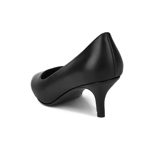 Black Kitten Heels for Women Pumps Stiletto Heels Pointed Toe Slip on Low Heel Dress Shoes Comfortable Party Wedding Dressy Women Shoes4