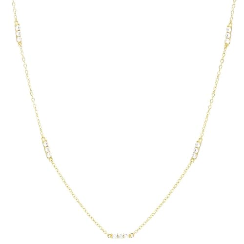 Collier de chaîne à 3 rangs superposés en maille dorée chic pour femme