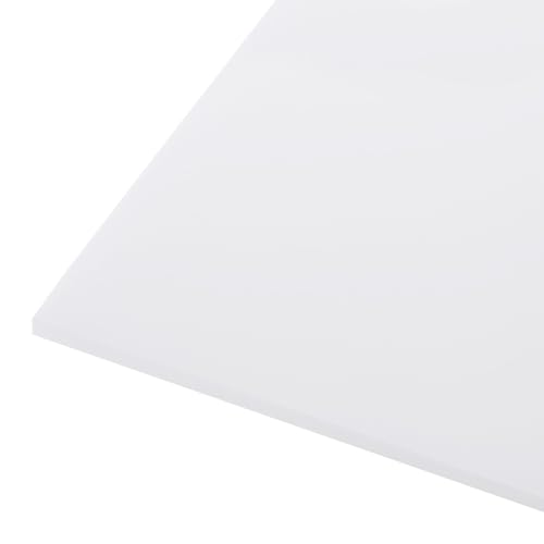 Image of 6 inch x 6 inch x 1 /8 inch HDPE Plastic Sheet, High Density Polyethylene Sheet Cutting Board White Solid Block, [for DIY, Home Floor]