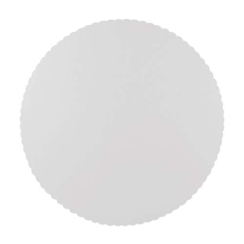 PAPSTAR 100 Lot de 100 feuilles à tarte rondes en carton blanc avec bord dentelé Ø 28 cm