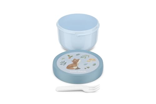 Mepal Fruitbox Campus Little Dutch, Snack Box for Kids Dishwasher and Microwave Safe, BPA-free, 300 ml, Forest Friends - Image 2