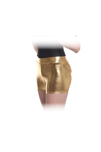 DISBACANAL Pantalón short metalizado - Oro, S