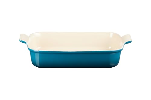 Image of Le Creuset Heritage Rectangular Dish, Stoneware, 32 cm, 2.31 kg, Deep Teal, 71102326420001