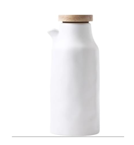 NTIYOU Dosificador de Aceite y Vinagre Botella dispensadora de Aceite de Oliva, vinagrera de Aceite y vinagre, Botellas dispensadoras de Aceite y vinagre de cerámica Home Essentials Condimento(Blanc)