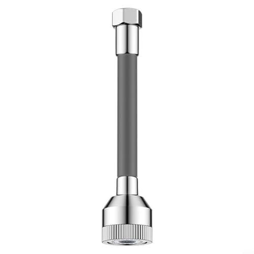 Zeroupshop Extensor de grifo flexible con giro de 360°, aireador de pulverización de 3 modos, adaptador de fregadero de cocina de latón para protección contra salpicaduras, extensión de manguera de