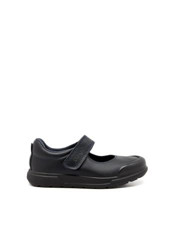 Conguitos - Zapatos Colegiales de Niña en Piel Lavable Indestructibles para Niña (Negro/Talla 25)