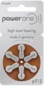Power One Size 312 Zinc Air Hearing Aid Batteries (30 batteries) by Power One