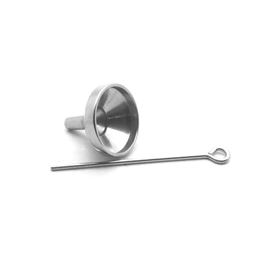 Embudo mini de acero inoxidable para rellenar joyas funerarias sin derrames 8