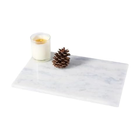 BCS Natural Marble Cutting Boards for Kitchen - 12" x 8" Multi-Purpose Pastry Marble Tray Cheese Board Marble Slab for Counter, Bathroom Perfume Tray Jewelry Candle Plate (Namib Fantasy) Cover
