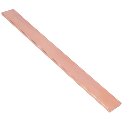 CXGBQSJ Copper Flat Bar 99.9% Length 500mm T2 Copper Strip Metal Flat Stock for Electroplating, Conductive Projects,0.6mm,8mm