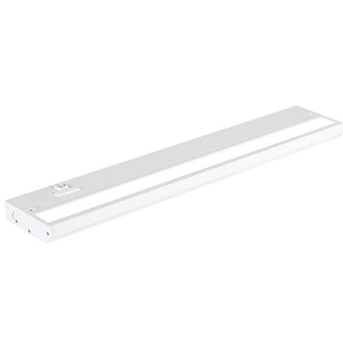 NSL LED Under Cabinet Lighting Dimmable Hardwired or Plugged-in Installation - 3 Color Temperature Slide Switch - Warm White (2700K), Soft White (3000K), Cool White (4000K) - 18 Inch White Finish #1