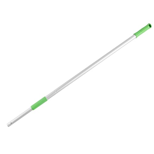 Image of Restaurantware Telescopic Mop Handle - 60-Inch Aluminum Adjustable Heavy-Duty Cleaning Tool With Ergonomic Grip - Green
