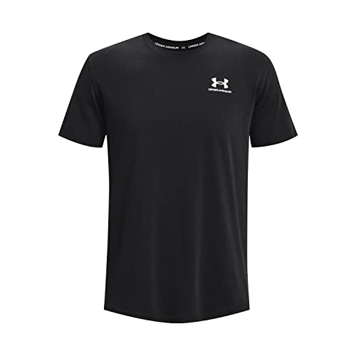 Under Armour Men's Heavyweight Short Sleeve T-Shirt, 001 Black, LG - image 1