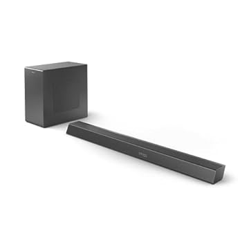 Philips B8905 Soundbar 3.1.2 com subwoofer sem fio, Dolby Atmos, compatível com DTS Play-Fi, conecta-se com dispositivos Amazon Echo e assistentes de voz, AirPlay 2 e suporte BT, TAB8905