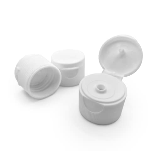 Weber's Wonders 12 Pack - 24/410 White Replacement Flip-Top Caps - Paint Dispenser Bottles - Is For 24 mm Bottle Opening Only
