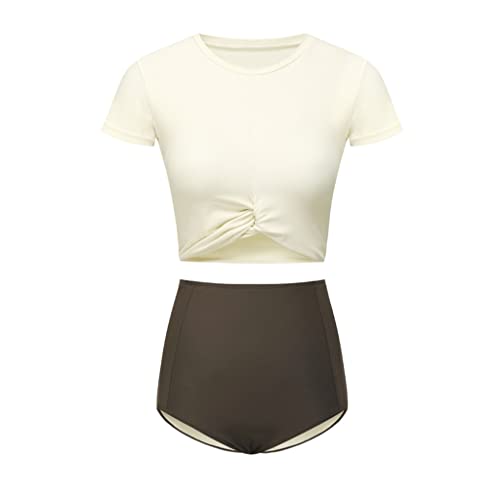 Ensemble bikini taille haute au style conservateur et chic