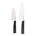 KitchenAid Set di 2 Coltelli Santoku con Coprilama, in Acciaio Giapponese ad Alto Tenore di Carbonio