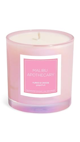Malibu Apothecary Women's Turks & Caicos Candle, Iridescent Pink, 7.5 Ounce