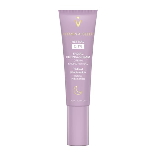 VALQUER Crema Facial de Noche con Retinal 0,1% Vitamin A-Sleep | Antiarrugas Reafirmante con Niacinamida | Mejora la Firmeza y Unifica el Tono | Vegano | 30 ml