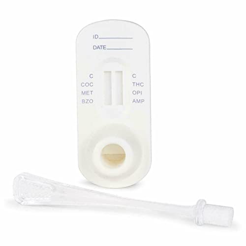 2 Pruebas de drogas múltiples 6 tipos de drogas THC cannabis marihuana, anfetaminas, benzodiazinas, cocaína, metanfetamina multiprueba de drogas prueba rápida prueba de saliva Cover