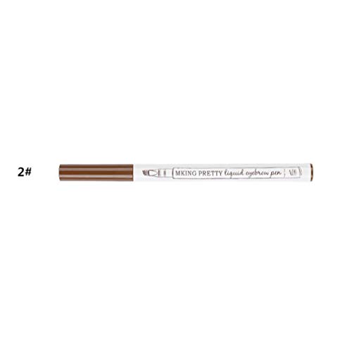 Queenaal 3 Colors Eyebrow Pen Waterproof Eye Brow Pencil Durable Makeup Eyebrow Liquid - 2# brown