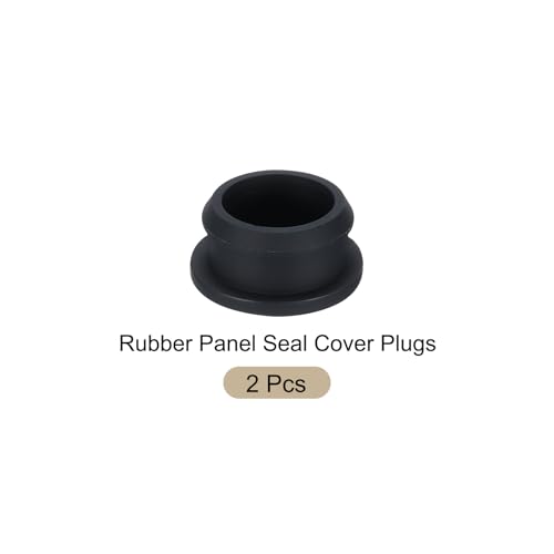 Image of Snap in Locking Hole Plugs Rubber Panel Seal Cover Drilled Silicone Caps, [for Kitchen Rubber, Waterproof Sealing Plugs] - 26mm /1in /Black /2Pcs